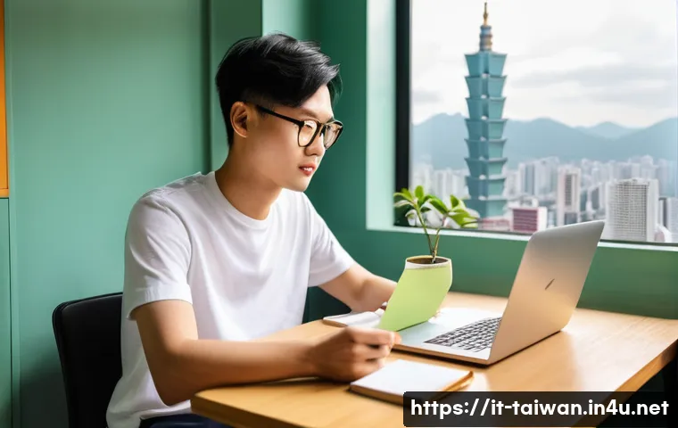 중화민국에서 한국어 배우기 - **A focused student in a cozy Taipei apartment.**
    A bright, clean, and modern apartment in Taipe...