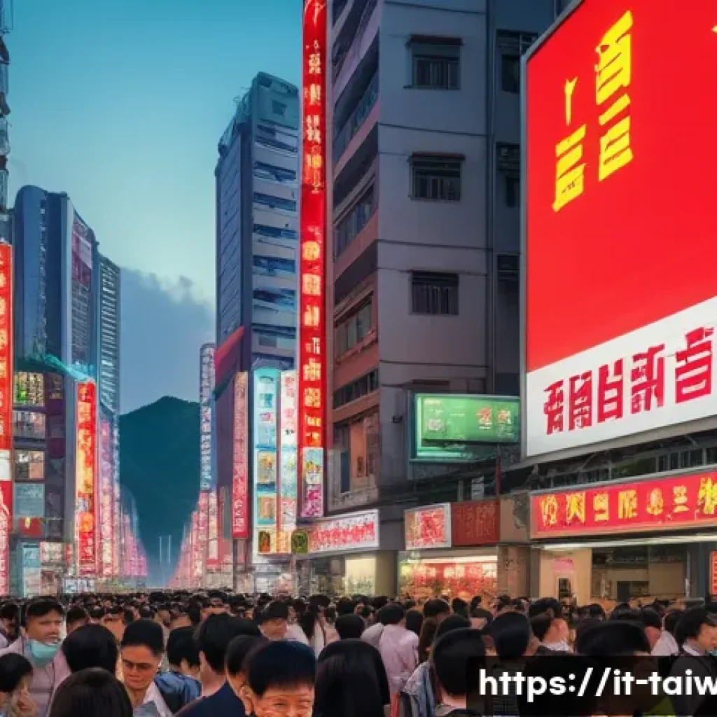 중화민국과 중화인민공화국 차이 - A detailed, realistic digital painting of the political and cultural contrast between Taiwan and Mai...