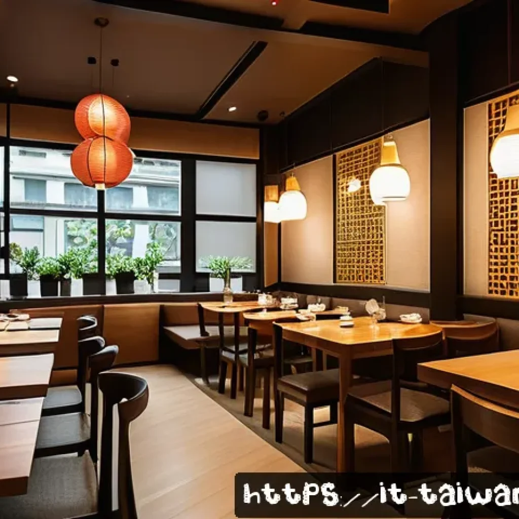 대만에서 인기 있는 한국 음식점 - Cozy Korean restaurant interior in Taipei, blending modern minimalist furniture with traditional Kor...